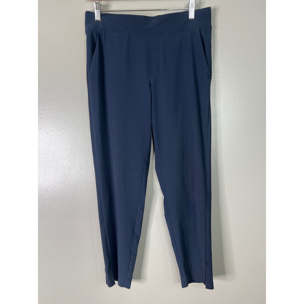 Athleta Brooklyn Ankle Pant Navy Blue Tapered Travel Trousers Women 6P athletic